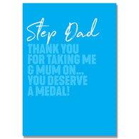 You Deserve A Medal Step Dad Card